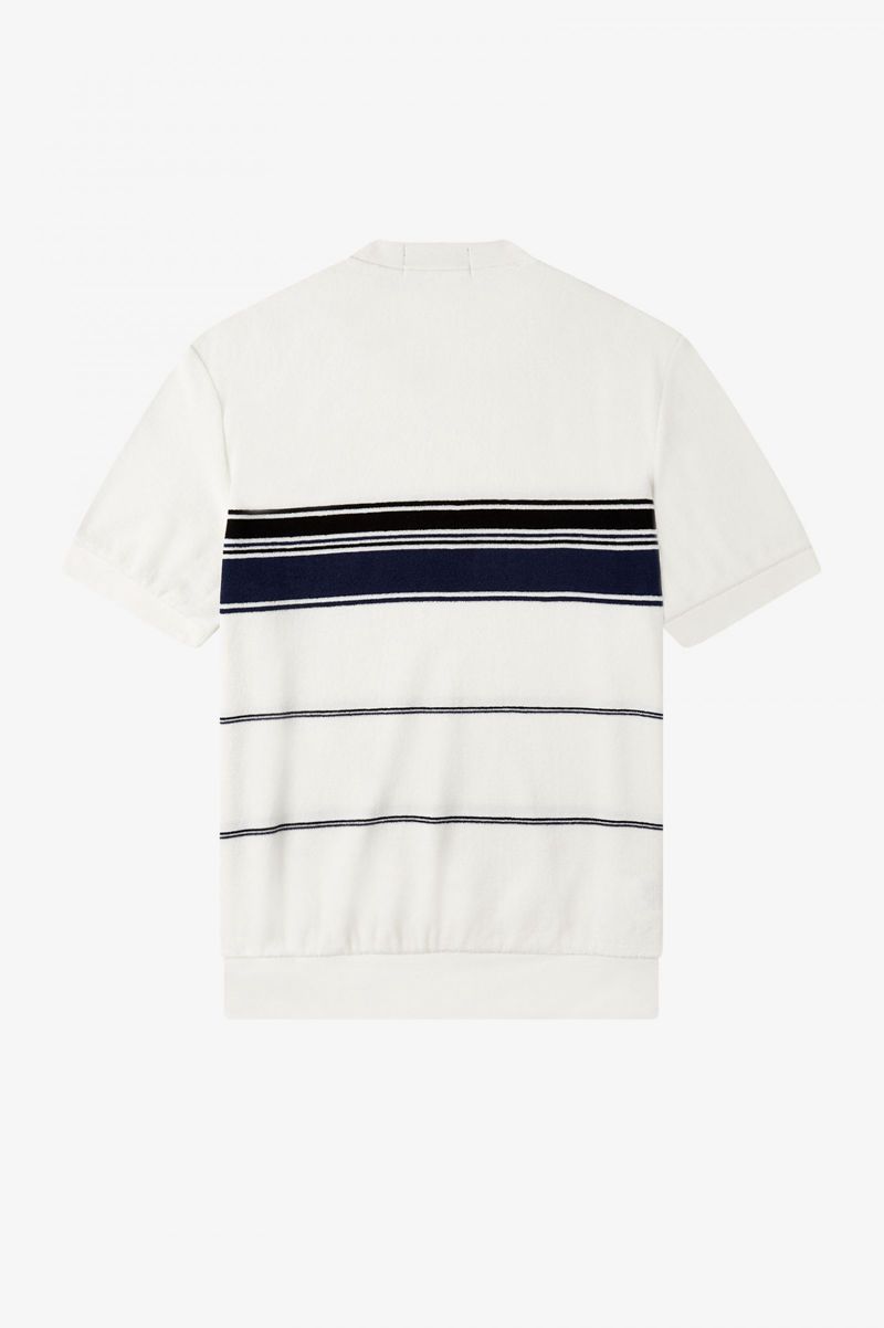 Men's Fred Perry M8802 T-Shirts White | 7409261-HW