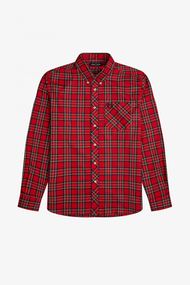 Men's Fred Perry M8820 Shirts Red | 3519840-TB