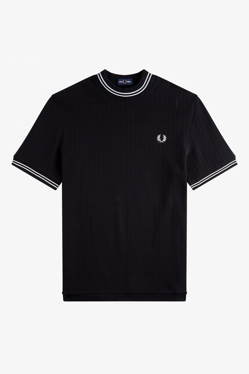 Men's Fred Perry M9802 T-Shirts Black | 6925147-OA