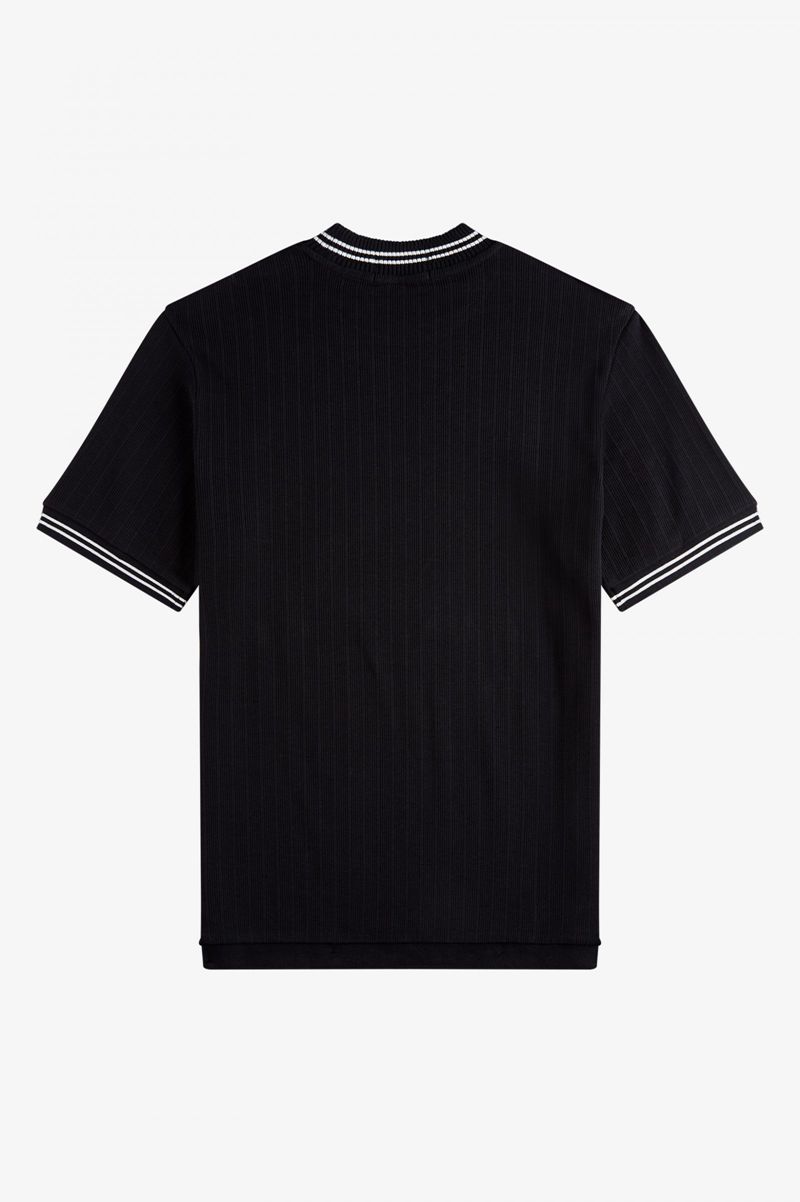 Men's Fred Perry M9802 T-Shirts Black | 6925147-OA