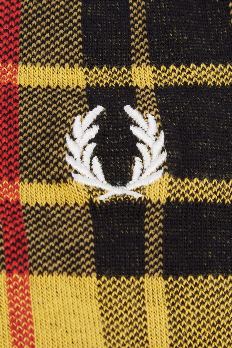 Men's Fred Perry Macleod Tartan Socks Light Yellow | 0438716-UJ