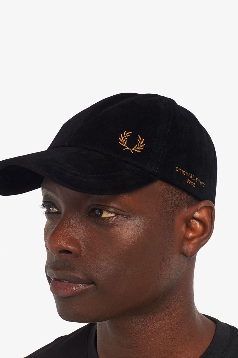 Men's Fred Perry Microfibre Hats Black | 2839170-CI