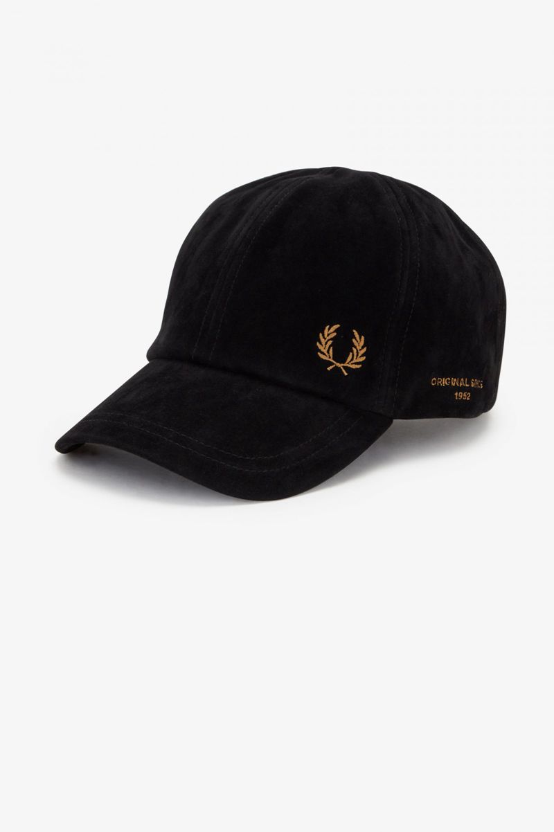 Men\'s Fred Perry Microfibre Hats Black | 2839170-CI