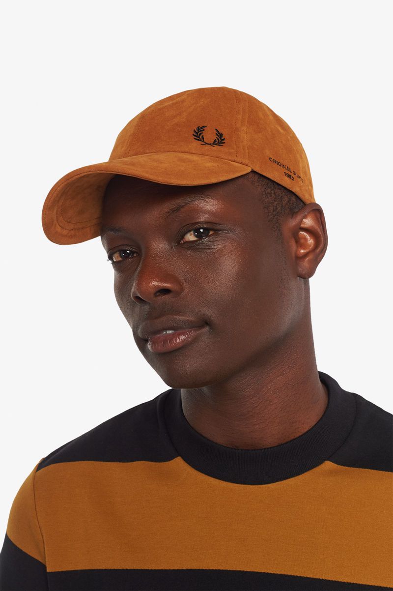 Men's Fred Perry Microfibre Hats Camel | 0692534-KS