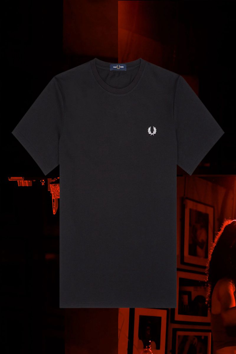 Men's Fred Perry Munich Ringer T-Shirts Black | 6453978-ZK