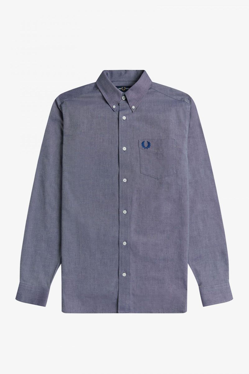 Men's Fred Perry Oxford Shirts Blue | 1350978-TE