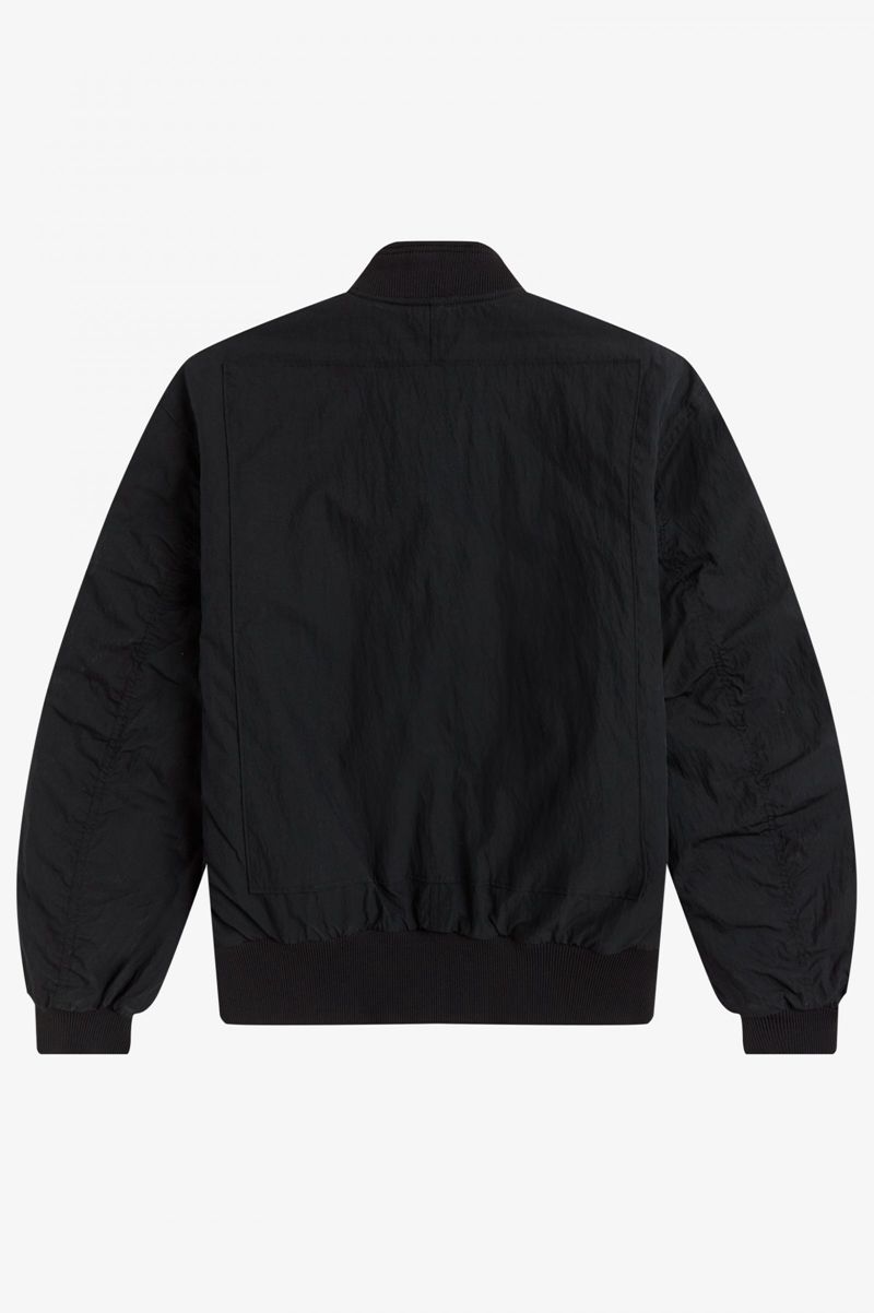 Men's Fred Perry Padded Bomber Jackets Black | 2973145-ZT