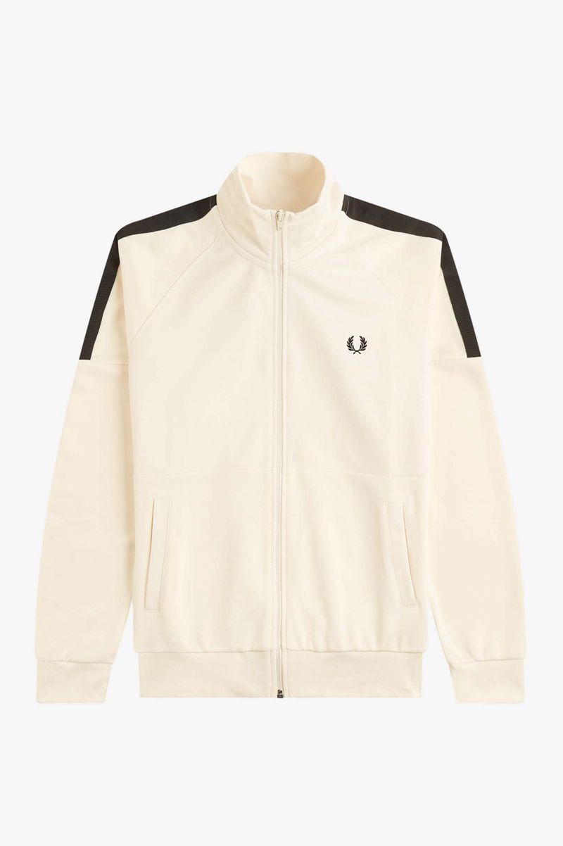 Men's Fred Perry Panelled Track Jackets White | 4791562-BO