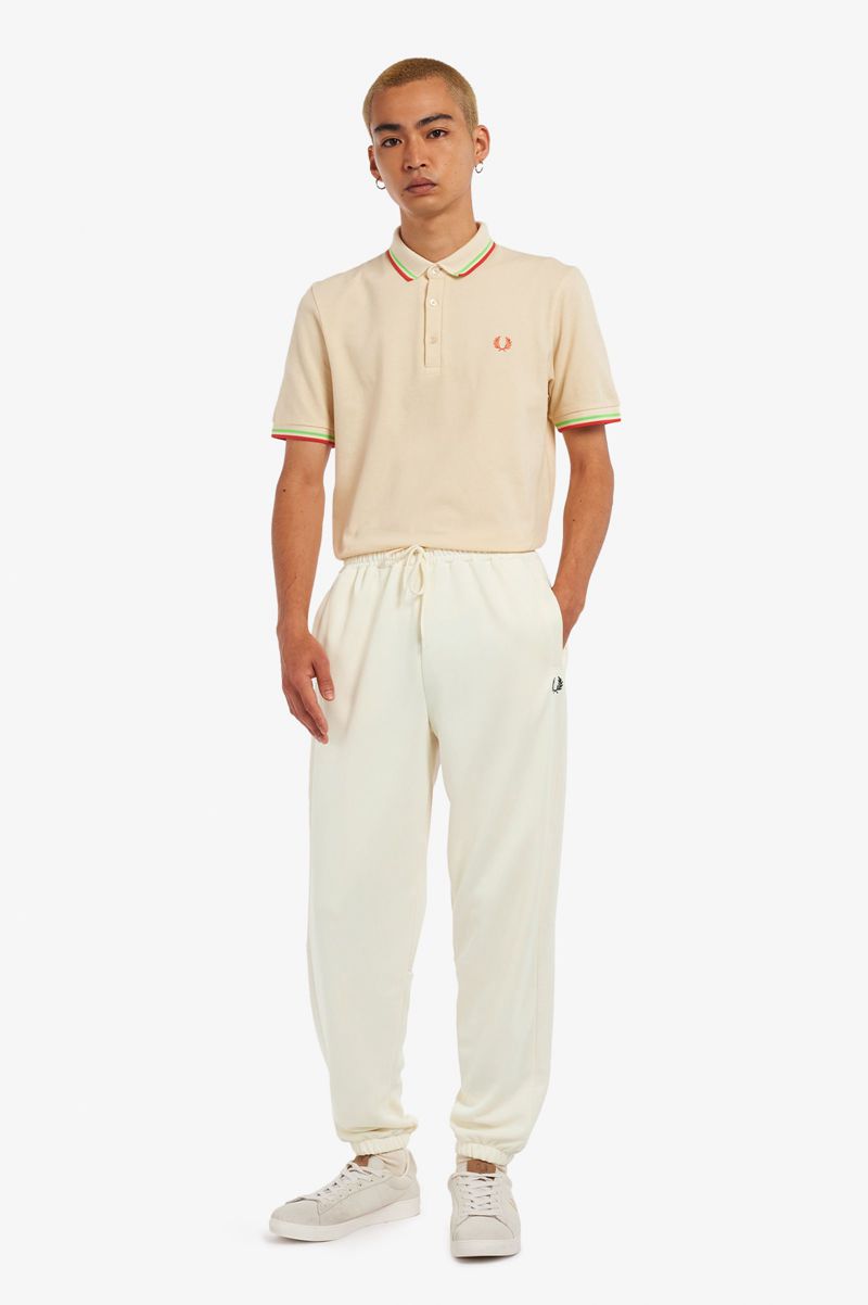 Men's Fred Perry Panelled Track Pants White | 2047863-HF