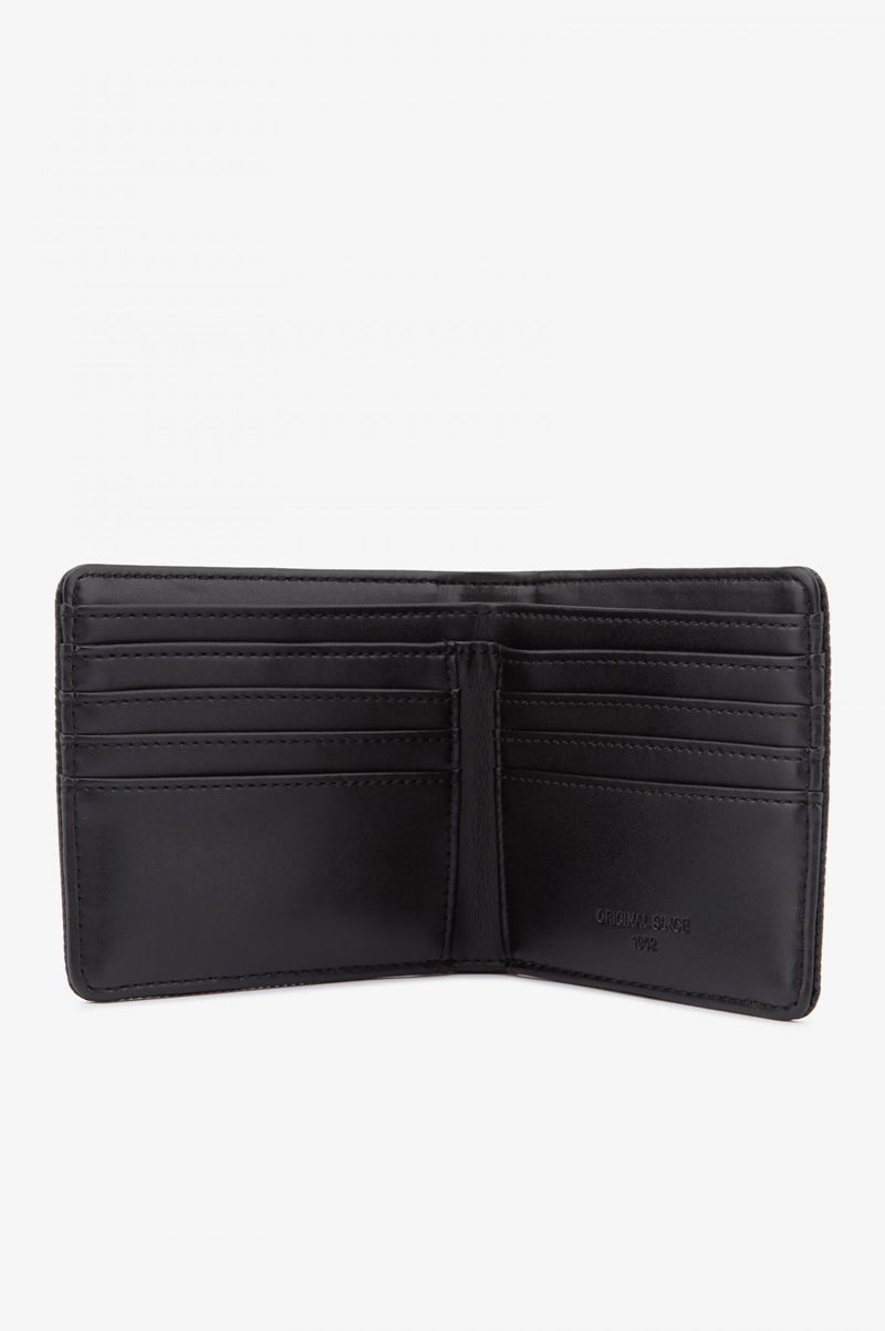 Men's Fred Perry Piqué Texturd Billfold Bags Black | 4815932-IT