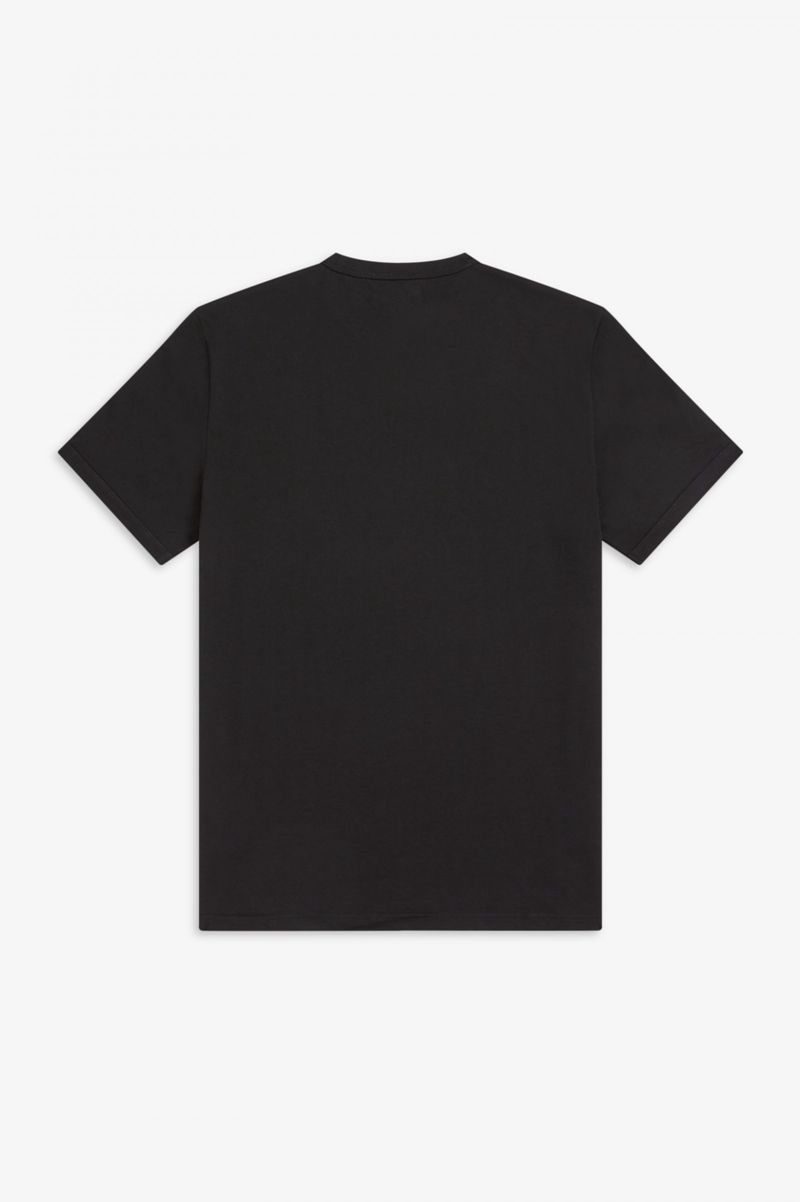 Men's Fred Perry Ringer T-Shirts Black | 0678153-WJ