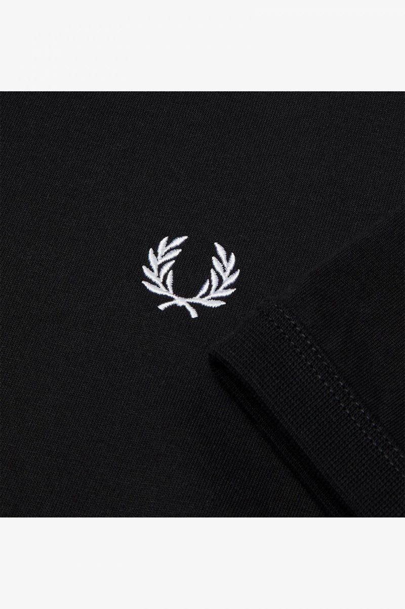 Men's Fred Perry Ringer T-Shirts Black | 0678153-WJ