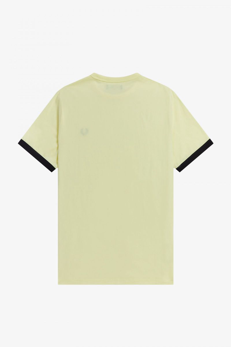 Men's Fred Perry Ringer T-Shirts Green | 2687431-MT