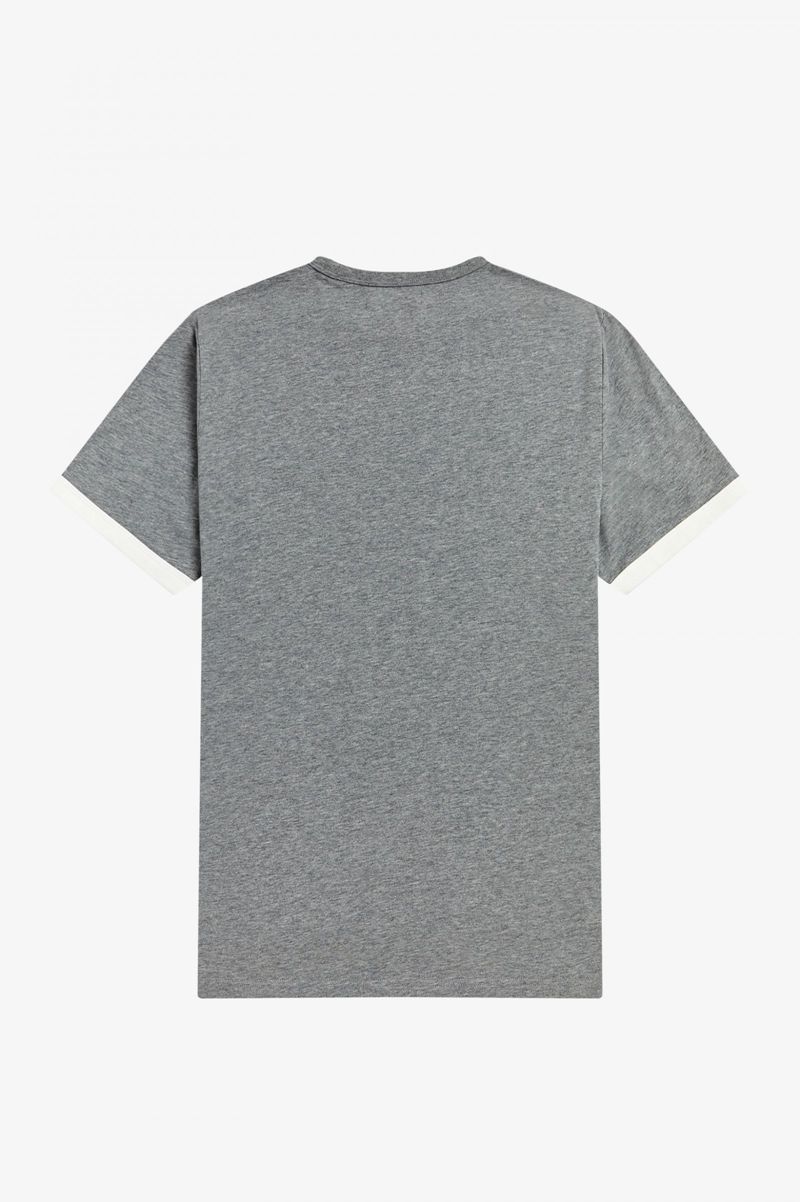 Men's Fred Perry Ringer T-Shirts Grey | 6154380-XY