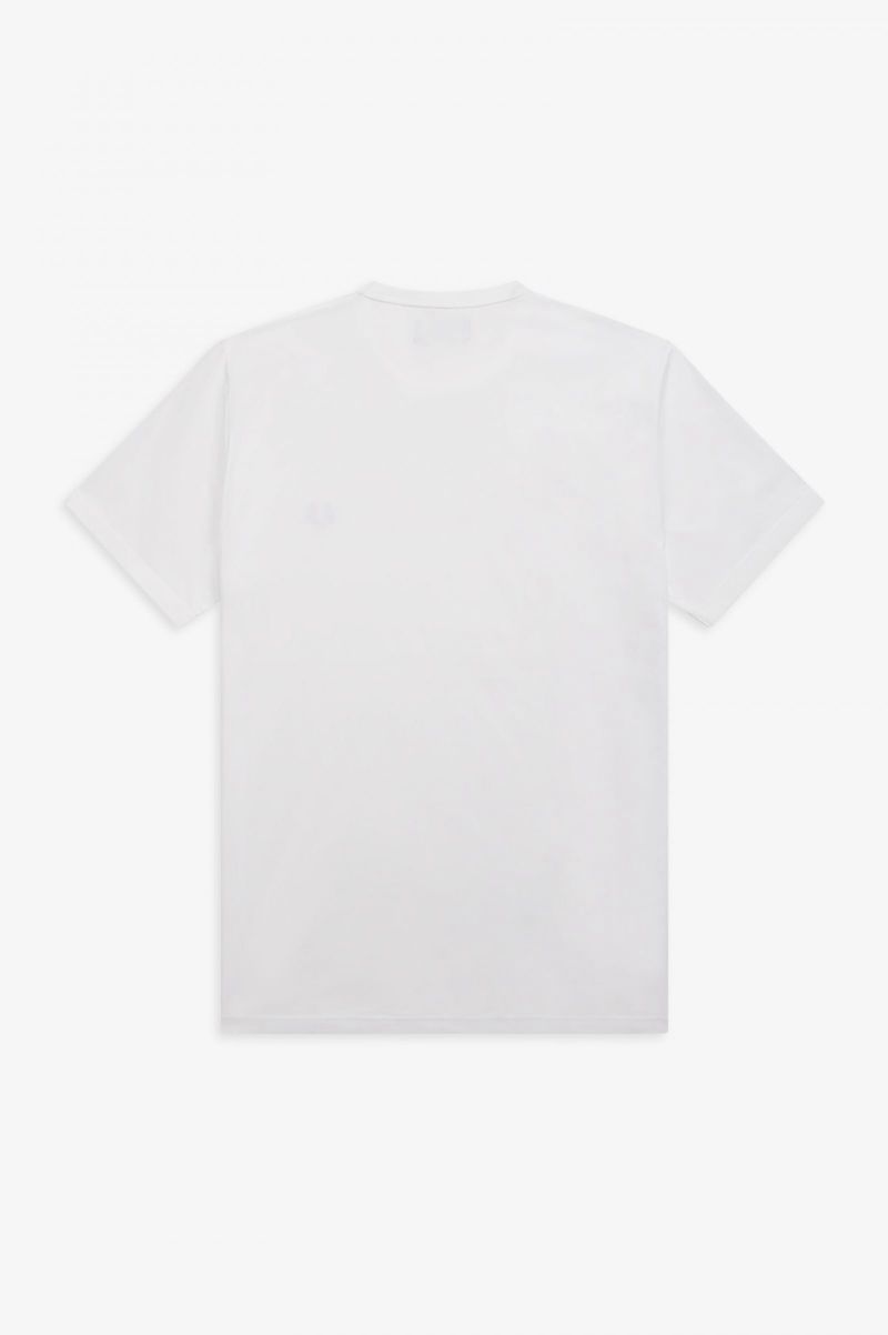 Men's Fred Perry Ringer T-Shirts White | 8527014-IL