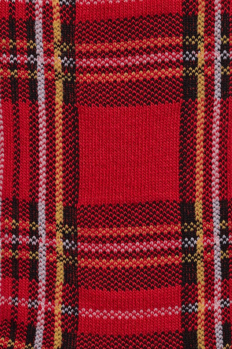 Men's Fred Perry Royal Stewart Tartan Socks Red | 3986710-HG