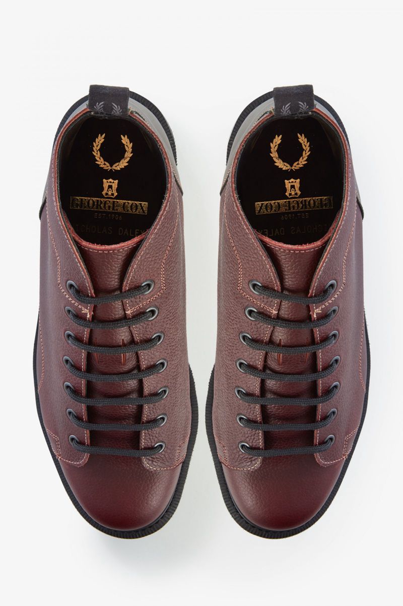 Men's Fred Perry SB8069 Shoes Brown | 1389520-WT