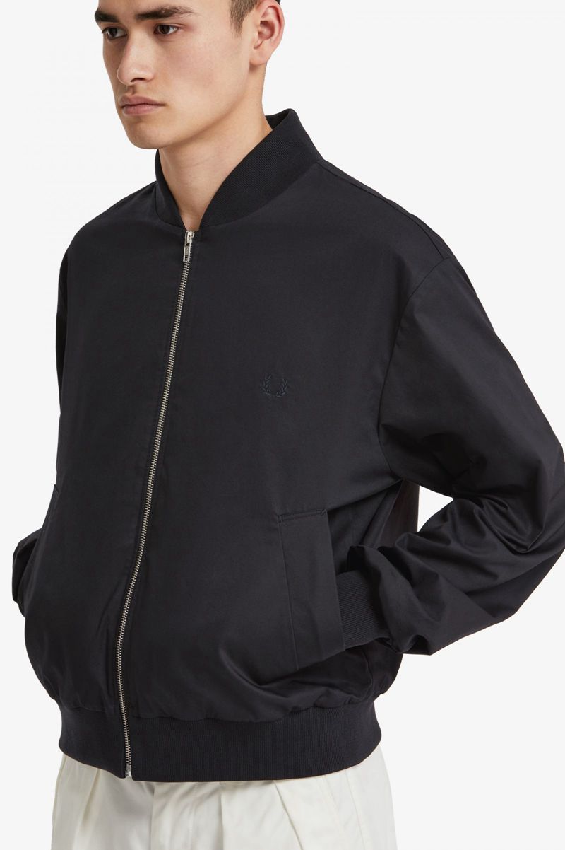 Men's Fred Perry SJ6000 Jackets Black | 8147962-LM