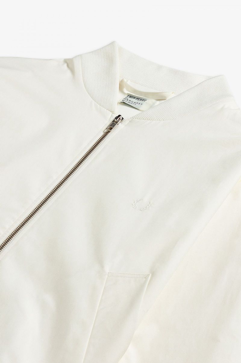 Men's Fred Perry SJ6000 Jackets White | 5381076-SE