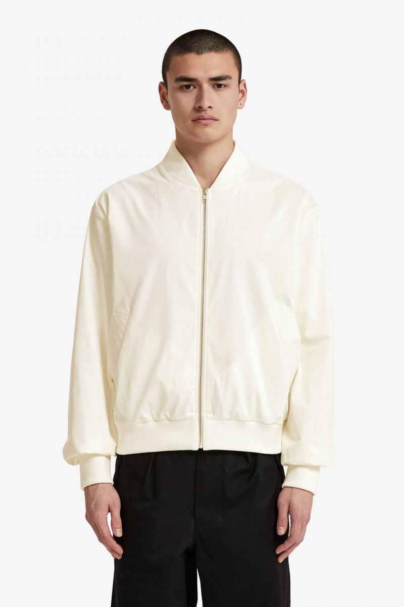 Men's Fred Perry SJ6000 Jackets White | 5381076-SE