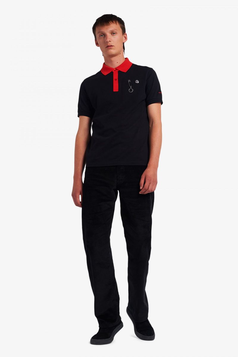 Men's Fred Perry SM1944 Polo Shirts Black | 3526408-VU