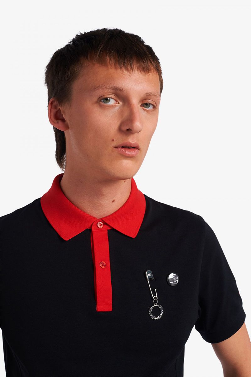 Men's Fred Perry SM1944 Polo Shirts Black | 3526408-VU