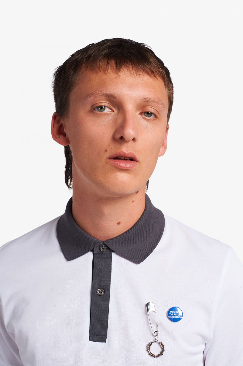 Men's Fred Perry SM1944 Polo Shirts White | 4391502-JV