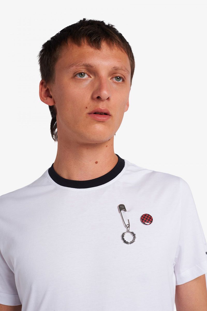 Men's Fred Perry SM1949 T-Shirts White | 0239645-XA