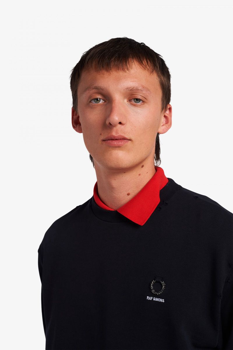 Men's Fred Perry SM1952 Sweatshirts Black | 0749832-JV