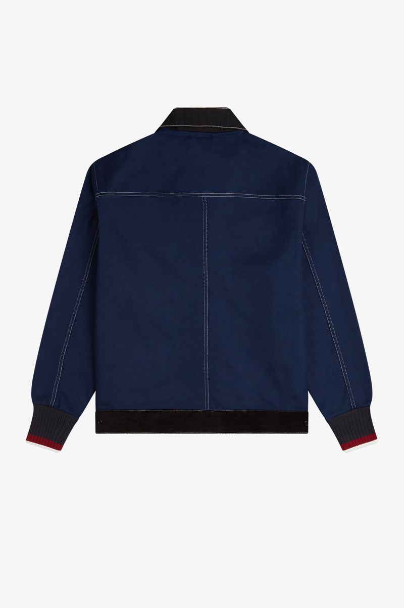 Men's Fred Perry SM3035 Jackets Light Navy | 6095784-ZS