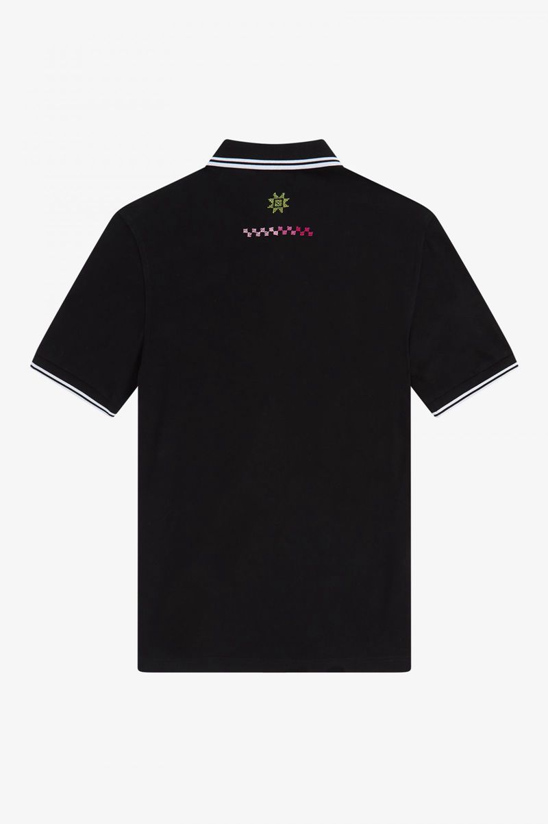 Men's Fred Perry SM3180 Polo Shirts Black | 1237968-AM