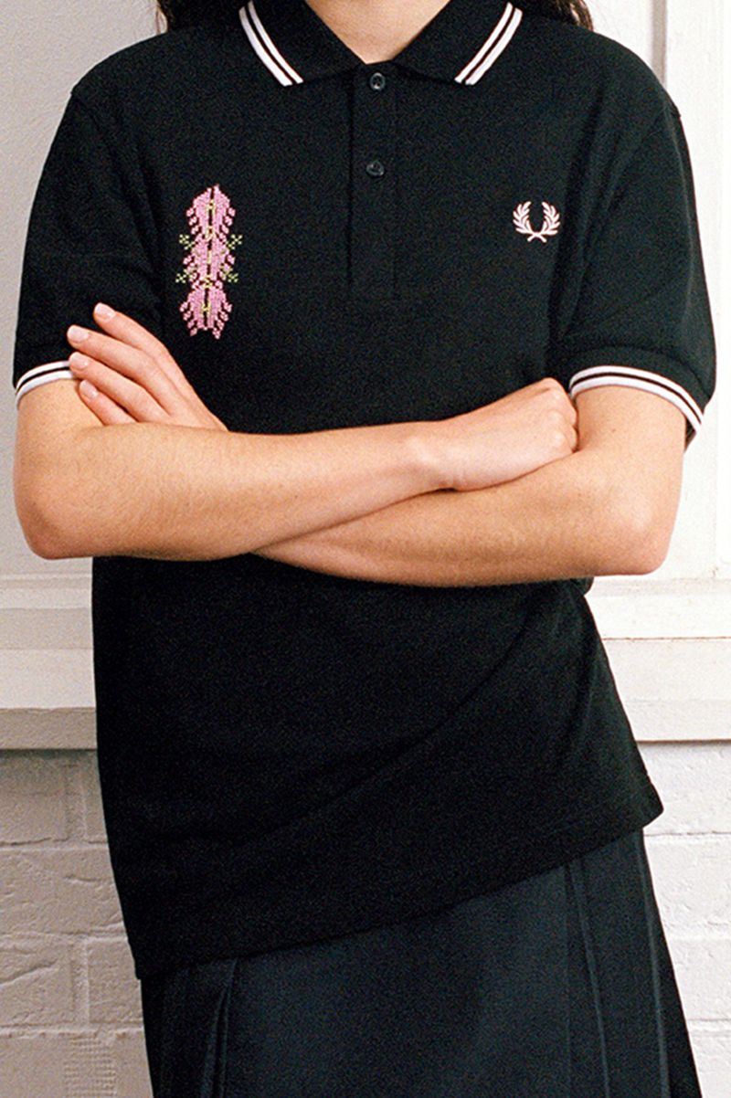 Men's Fred Perry SM3180 Polo Shirts Black | 1237968-AM