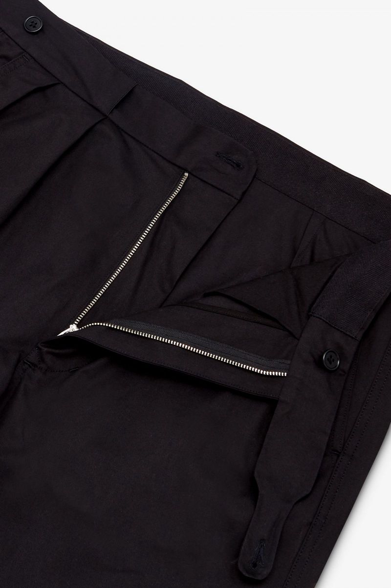 Men's Fred Perry ST6002 Pants Black | 5806437-NM