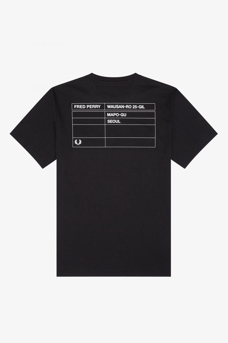 Men's Fred Perry Seoul Ringer T-Shirts Black | 6127508-ME