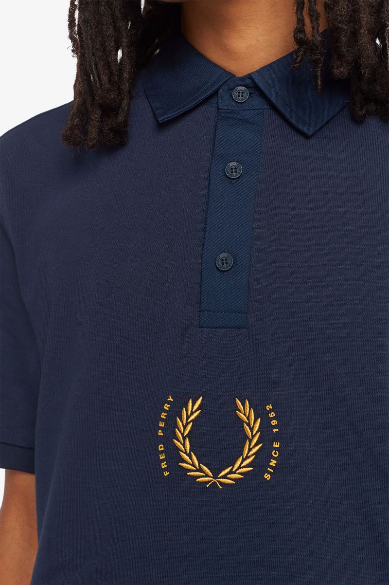 Men's Fred Perry Short Sleeve Rugby Shirts Dark Grey | 3798401-UV