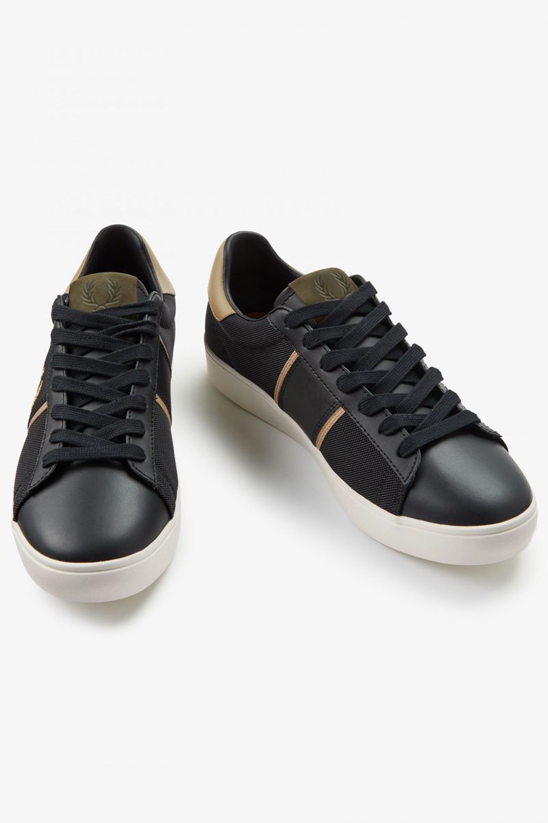 Men's Fred Perry Spencer Shoes Black | 5941836-VQ