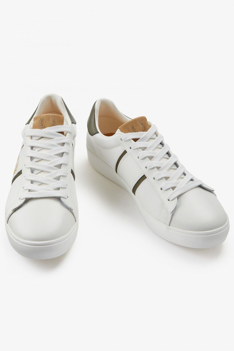 Men's Fred Perry Spencer Shoes White | 0283564-EC