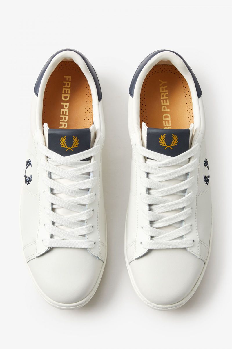 Men's Fred Perry Spencer Shoes White | 5027893-JS