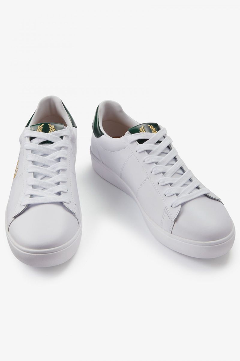 Men's Fred Perry Spencer Shoes White | 9237604-GQ