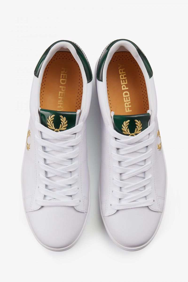 Men's Fred Perry Spencer Shoes White | 9237604-GQ