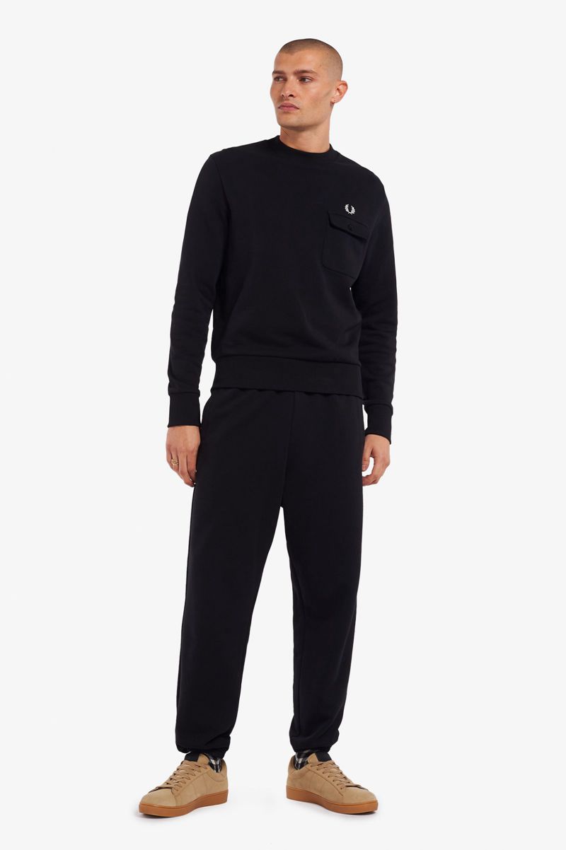 Men's Fred Perry T3824 Pants Black | 7046819-PN