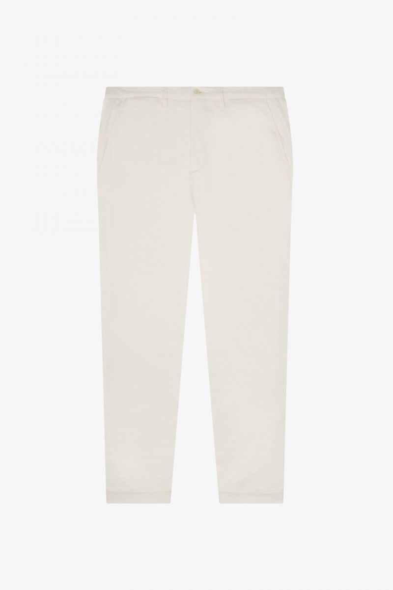 Men's Fred Perry T3852 Pants White | 5416790-ET