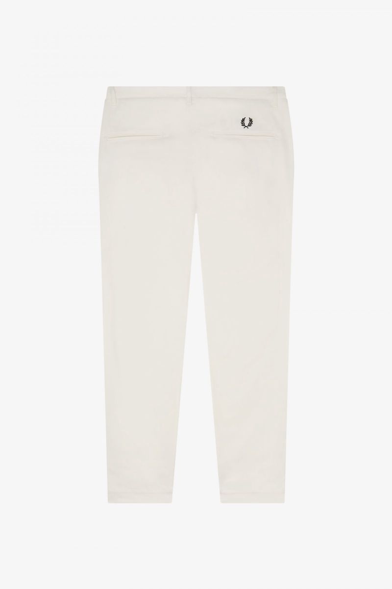 Men's Fred Perry T3852 Pants White | 5416790-ET