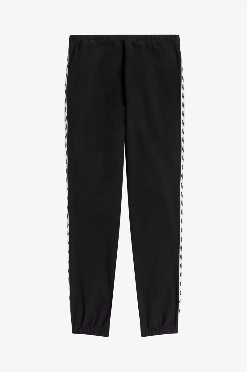 Men's Fred Perry Taped Track Pants Black | 1873469-BD