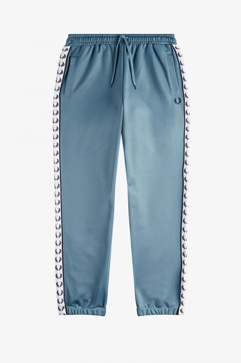 Men's Fred Perry Taped Track Pants Grey Blue | 4798210-FB