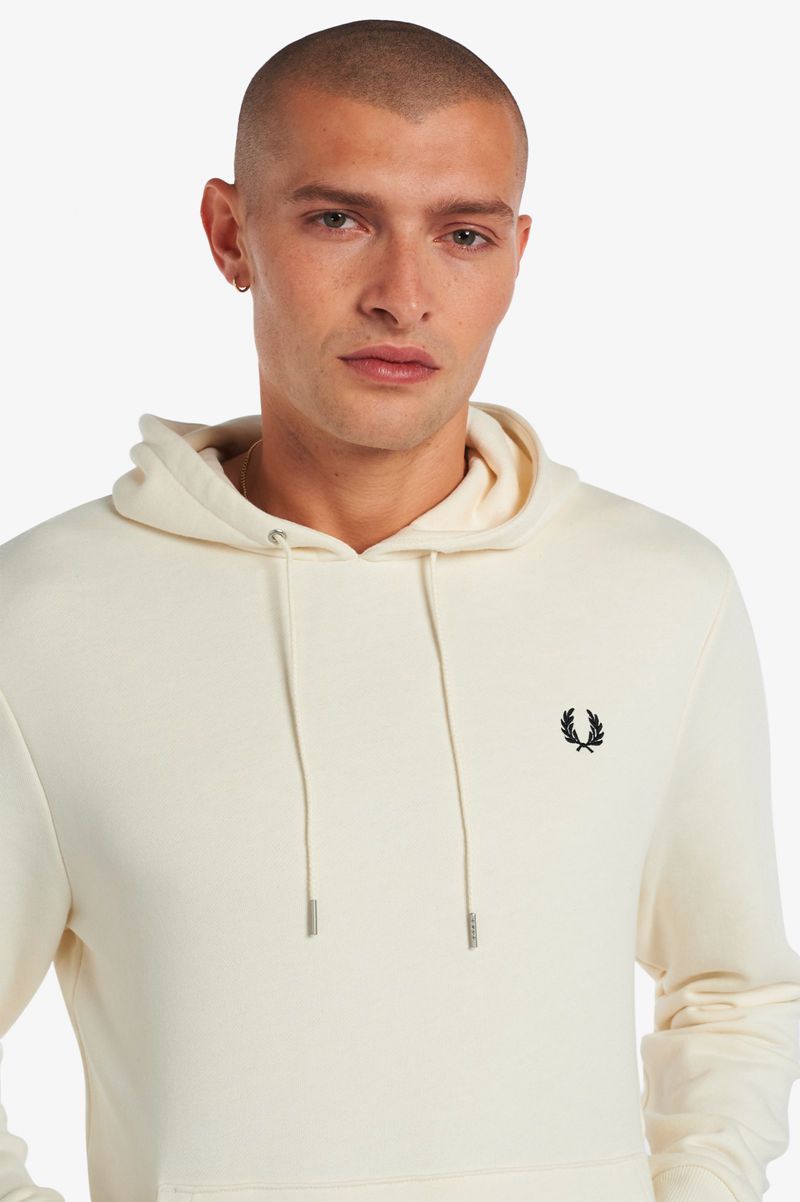 Men's Fred Perry Tipped Hooded Sweatshirts White | 0752619-XZ