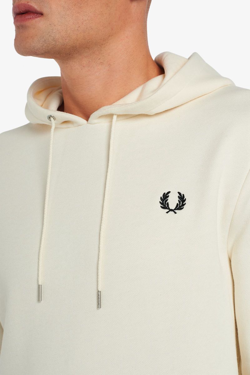 Men's Fred Perry Tipped Hooded Sweatshirts White | 0752619-XZ