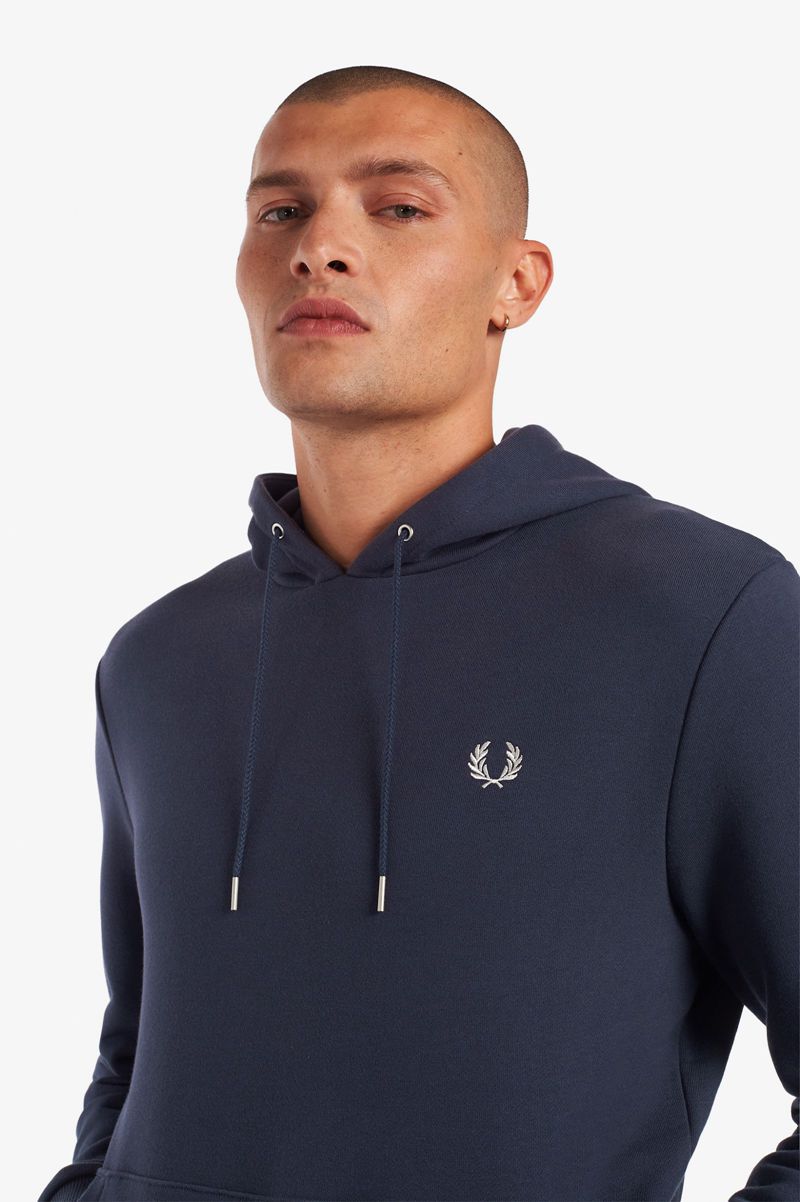 Men's Fred Perry Tipped Hooded Sweatshirts Deep Grey | 3297806-XN