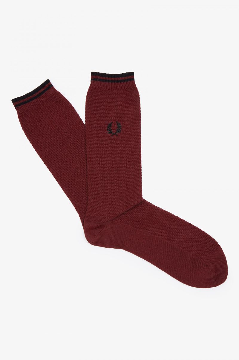 Men\'s Fred Perry Tipped Socks Red | 2650947-ZW