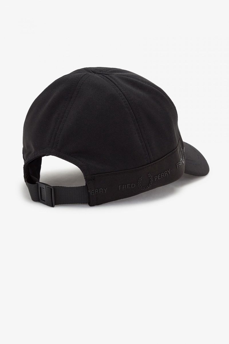 Men's Fred Perry Tonal Tape Tricot Hats Black | 9875612-ZU